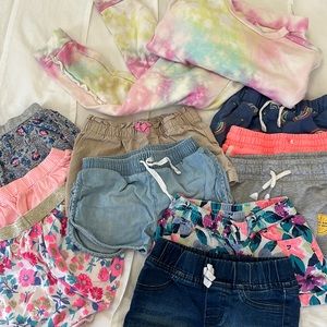 Girls summer shorts skirts lot size 4 bundle